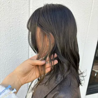 セミロング 🎀ハイトーン/ 艶カラー/夕月🎀のヘアスタイル