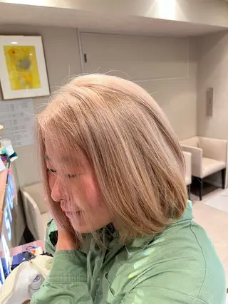 ミディアム カラー dogstar小林諒 レイヤー/パーマのヘアスタイル