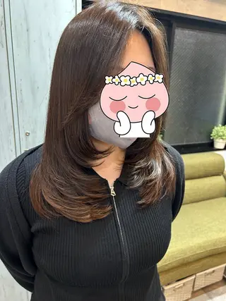 セミロング ヘアアレンジ 飯塚 沙衣のヘアスタイル