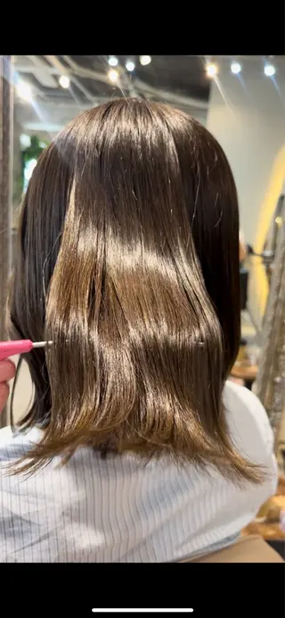 ミディアム カラー スタジオノル パーマ🌀あやなのヘアスタイル