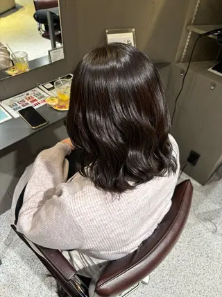 ミディアム カラー 札幌パーマ レイヤー/後藤海音のヘアスタイル