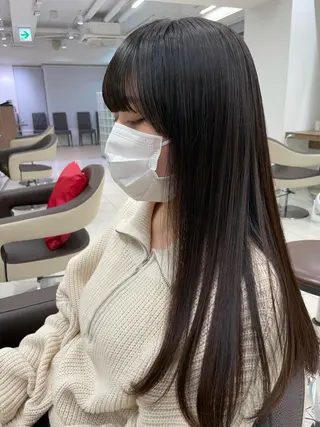 ロング カラー パーマ 福島成美/髪質改善 縮毛矯正/カラーのヘアスタイル