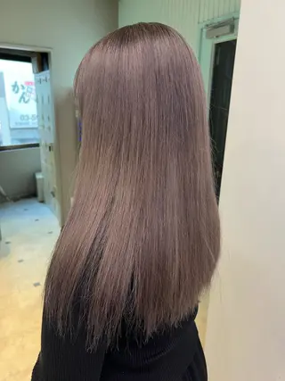 セミロング カラー 🥞ベージュ系カラー 【すずきりほ】🥞のヘアスタイル