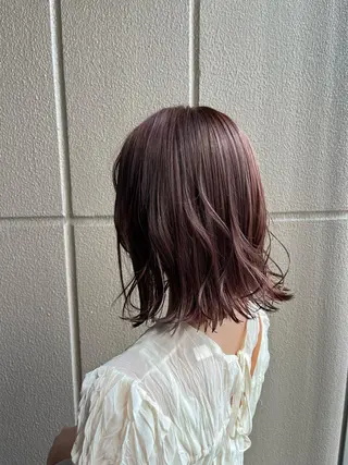 ミディアム ✨🎨ブリーチなし 透明感カラー✨美友のヘアスタイル