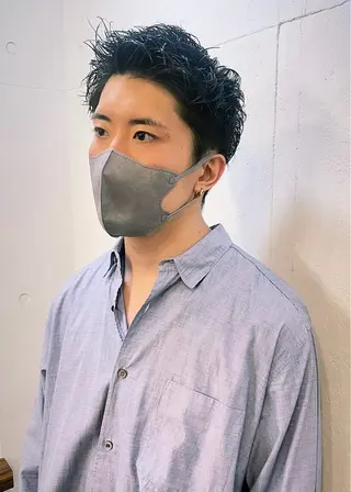 ショート メンズ レイヤー　べージュ 白石研太のヘアスタイル