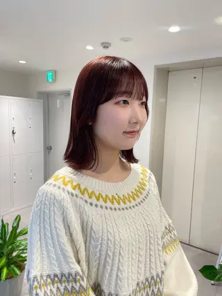 ミディアム カラー Hatsune 🐯レイヤーカットのヘアスタイル