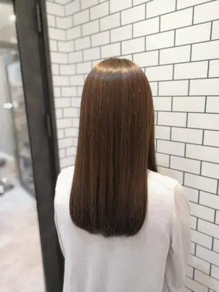 セミロング カラー パーマ ヘアアレンジ newi grande 横浜店のヘアスタイル