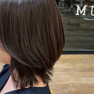 ミディアム カラー ✴︎マリナ✴︎ /縮毛矯正/wカラーのヘアスタイル
