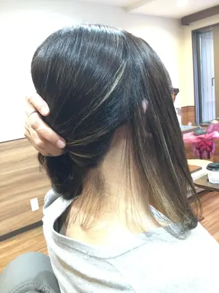 ミディアム カラー Annon プライベートサロンのヘアスタイル