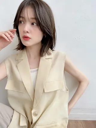 ミディアム 鎌倉 彩のヘアスタイル