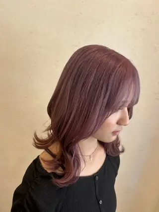 ミディアム 舘山 優羽のヘアスタイル