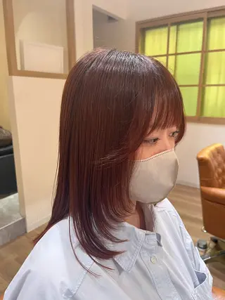 ミディアム bisou hair スガノ カヤノのヘアスタイル