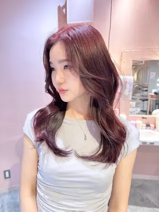 ロング 上品うるツヤ韓国ヘア 🤍Hanaのヘアスタイル