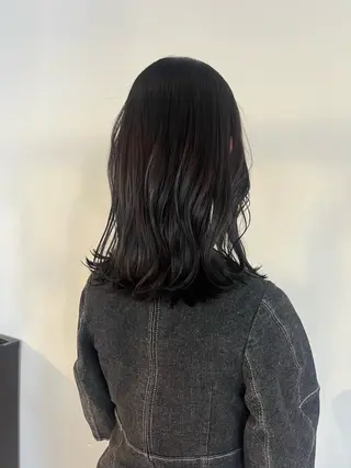 ミディアム カラー スタジオノル パーマ🌀あやなのヘアスタイル