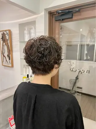 ショート パーマ hairsalon necco所属・谷澤 朋佳のヘアスタイル