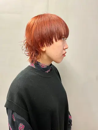 ミディアム カラー パーマ ヘアアレンジ メンズ tatsumi/ボブ ウルフ/レイヤーのヘアスタイル