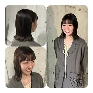 ミディアム あかり🌷ナチュラル 、透明感カラーのヘアスタイル