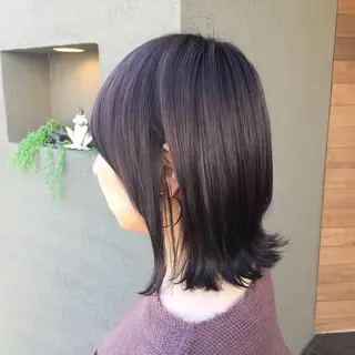 ミディアム maco 艶感ハイトーン🦋のヘアスタイル