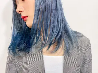 セミロング カラー ness ネスのヘアスタイル