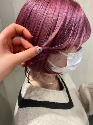 ショート カラー ヘアアレンジ アンククロス渋谷【ANKH CROSS】所属・韓国ヘア┊︎レイヤー ┊︎haruka🌙のヘアスタイル