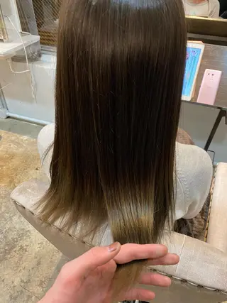 セミロング カラー 西田辺/ タカスナオヤのヘアスタイル