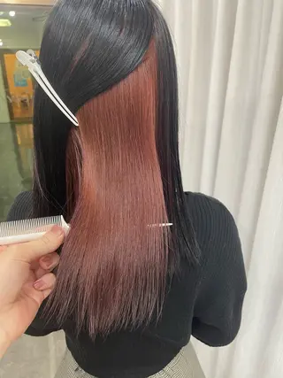 セミロング カラー SOYON西大寺店所属・ダブルカラー/ 髪質改善💎安藤のヘアスタイル