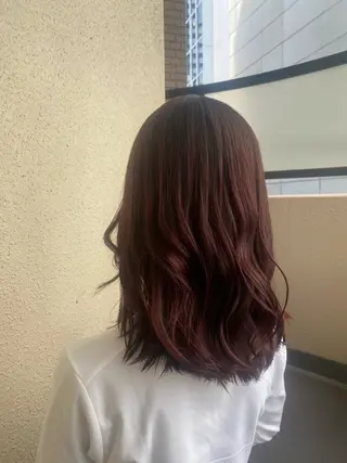 ミディアム カラー ブリーチカラーと、髪 質改善。HARUKAのヘアスタイル