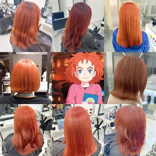 カラー 🍊暖色/ボブヘア chihiro🌼ོのヘアスタイル