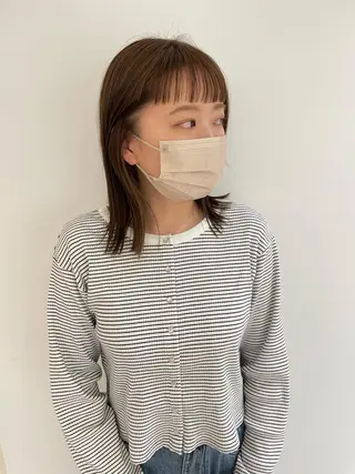 ミディアム カラー iet.所属・ウルフ/ボブ/耳ツボ ジュエリー◎ricoのヘアスタイル
