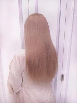 セミロング カラー ヘアアレンジ 💕上野美容師☁ ブリーチ💖サワのヘアスタイル