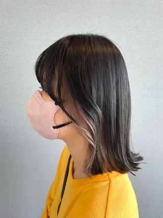 ミディアム カラー kitin 吉祥寺 山岸花のヘアスタイル