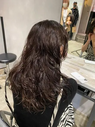 セミロング パーマ ✨ハイトーン指名No .1✨MORIOのヘアスタイル