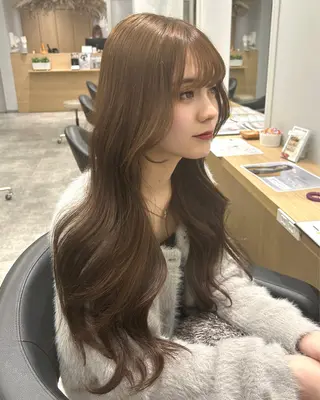 ロング カラー Lien by kiitos所属・韓国ヘア×レイヤー カット/上田丈也のヘアスタイル