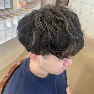 カラー パーマ メンズ 🍪ヨシイハルネ🍪 ラベンダーカラーのヘアスタイル