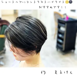 ショート カラー 前田 健太のヘアスタイル