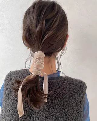 セミロング ヘアアレンジ crop es 茅ヶ崎所属・ヘアセット/髪質改善 🌿 長 若奈のヘアスタイル