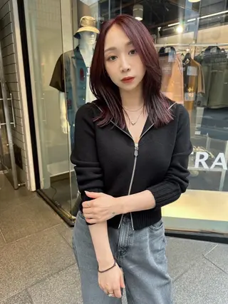 セミロング カラー 髪質改善will hairdesignのヘアスタイル