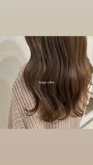 セミロング カラー 𐙚mareka/ 顔周り/透明感ｶﾗｰのヘアスタイル