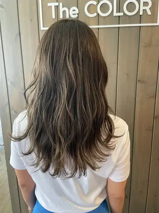 セミロング カラー パーマ ナガミネアリサ/ 学芸大学/海外ヘアのヘアスタイル