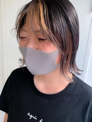 ショート nuu所属・💜ショート💜 ウルフ、ボブ二色亜美のヘアスタイル