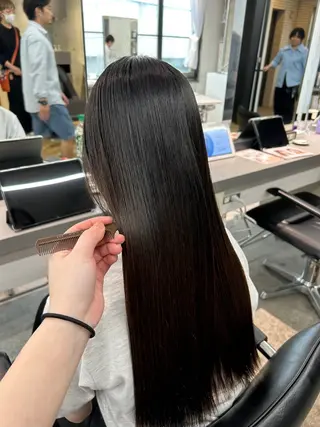 ロング 透明感カラー/美髪 縮毛矯正/🪡ハルカのヘアスタイル