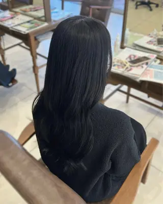 ロング 福川 優月のヘアスタイル