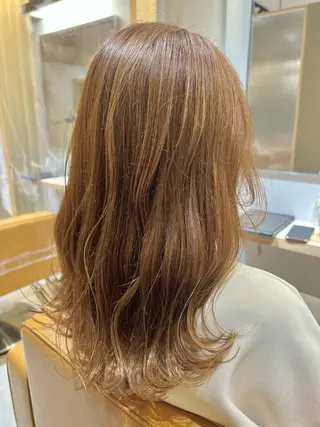 セミロング カラー 縮毛矯正×艶カラー /中村勇太のヘアスタイル