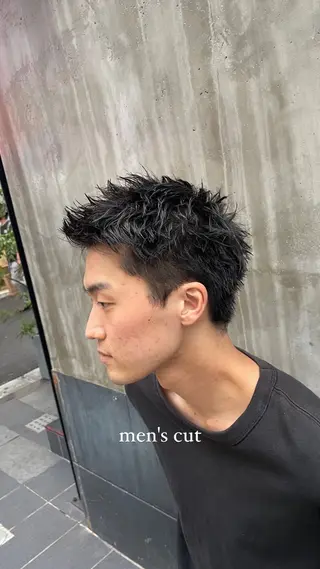 ショート パーマ メンズ ニュアンスパーマ/ メンズカット田島勇樹のヘアスタイル