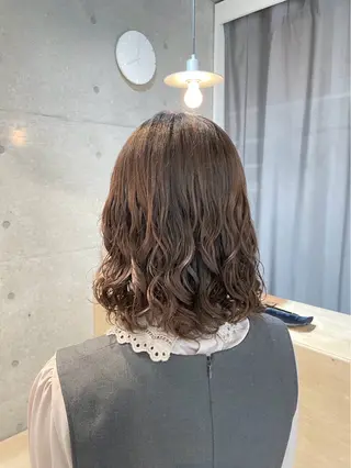 ミディアム パーマ ウェーブパーマ/ レイヤー/齋藤大貴のヘアスタイル