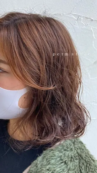 ミディアム パーマ/名古屋パーマ / コデラ ナナホのヘアスタイル