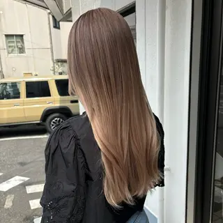 ロング 🎀ハイトーン/ 艶カラー/夕月🎀のヘアスタイル