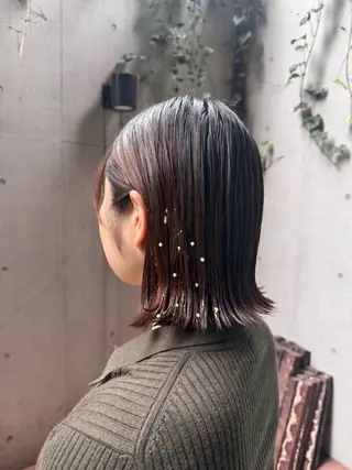 ミディアム ヘアアレンジ 【ヘアセット/美眉】 吉川玲のヘアスタイル