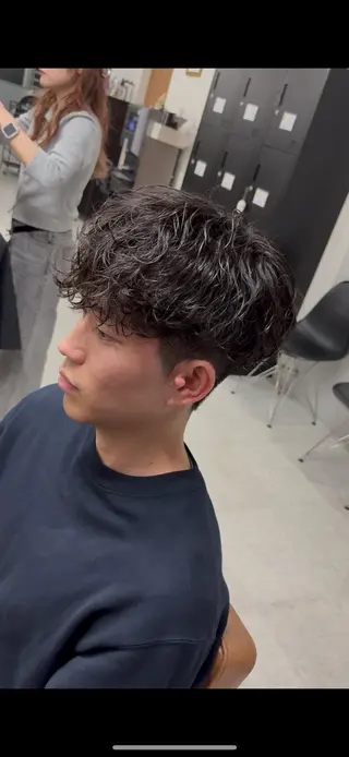 ショート パーマ メンズパーマ特化 園田 楓莉のヘアスタイル