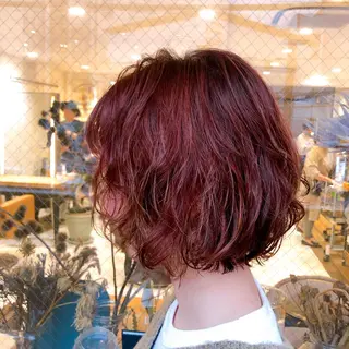 ショート カラー パーマ bococa りんのヘアスタイル